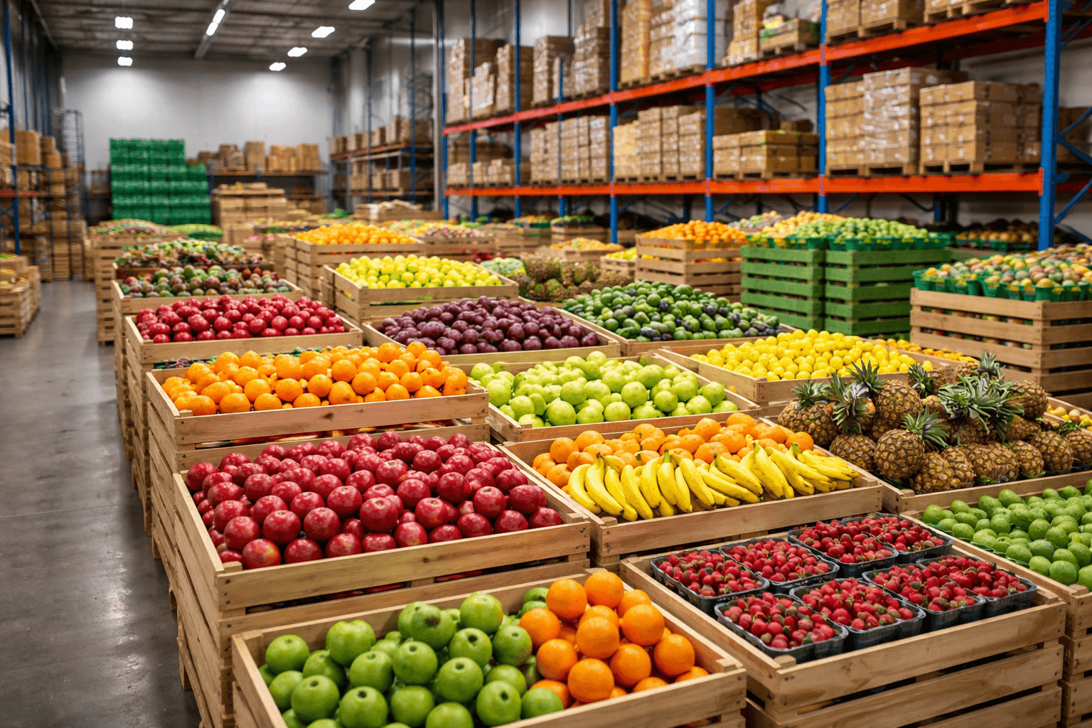 Grossistlager för frukt och grönt